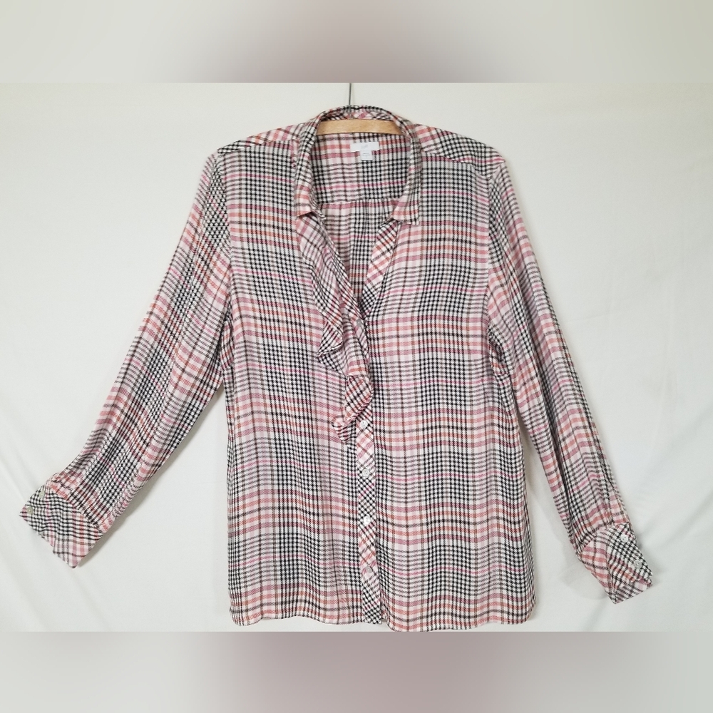 JJill Plaid Blouse